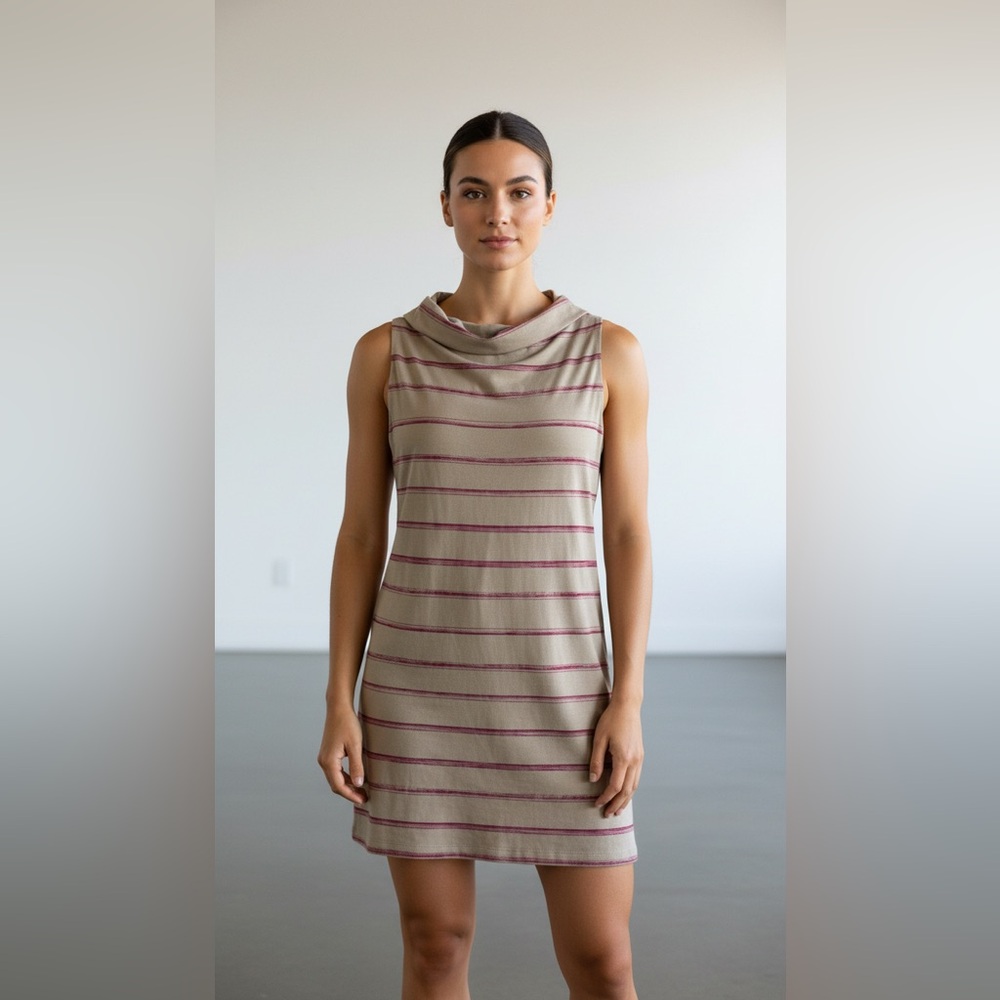 🆕 Patagonia Au Bateau Striped Sleeveless Cowl Neck Dress Tunic, New with Tags, L